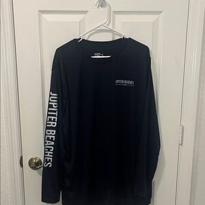 Navy Long Sleeve Jupiter Beach Fishing Shirt